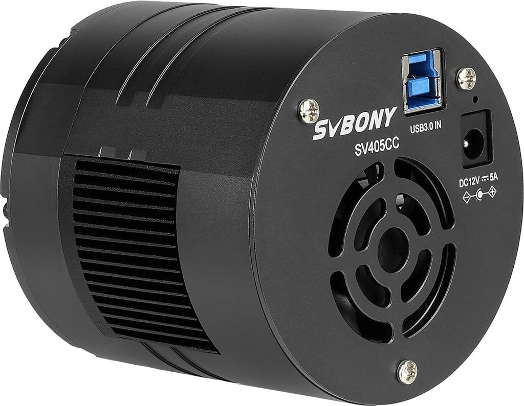 SVBONY SV405CC Teleskopkamera, TEC gekühlte 11.7 MP CMOS Farbastronomie-Kamera mit USB 3.0 AR-Beschichtung, für Deep Space Astrofotografie, kompa...