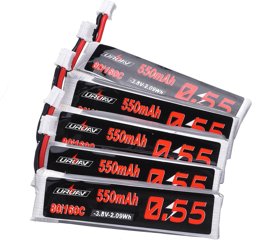 5 Stücke URUAV 3,8V 550mAh 80C/160C 1S HV 4,35V PH2.0 Stecker Lipo Batterie für GEPRC TinyGO 4K FPV Indoor Whoop Emax Tinyhawk Kingkong/LDARC TINY