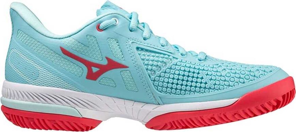 Mizuno Wave Exceed Tour Cc Wos Celeste Rojo Mujer