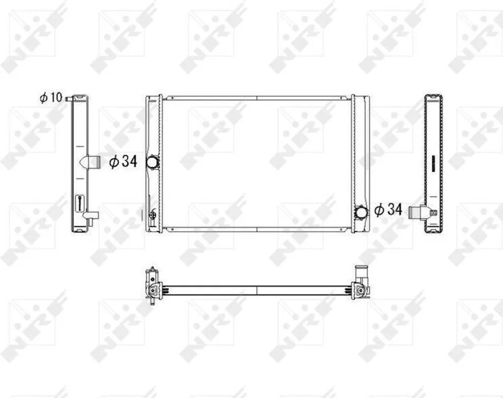 Radiateur de refroidissement moteur pour Toyota Auris E15 E18 et Corolla