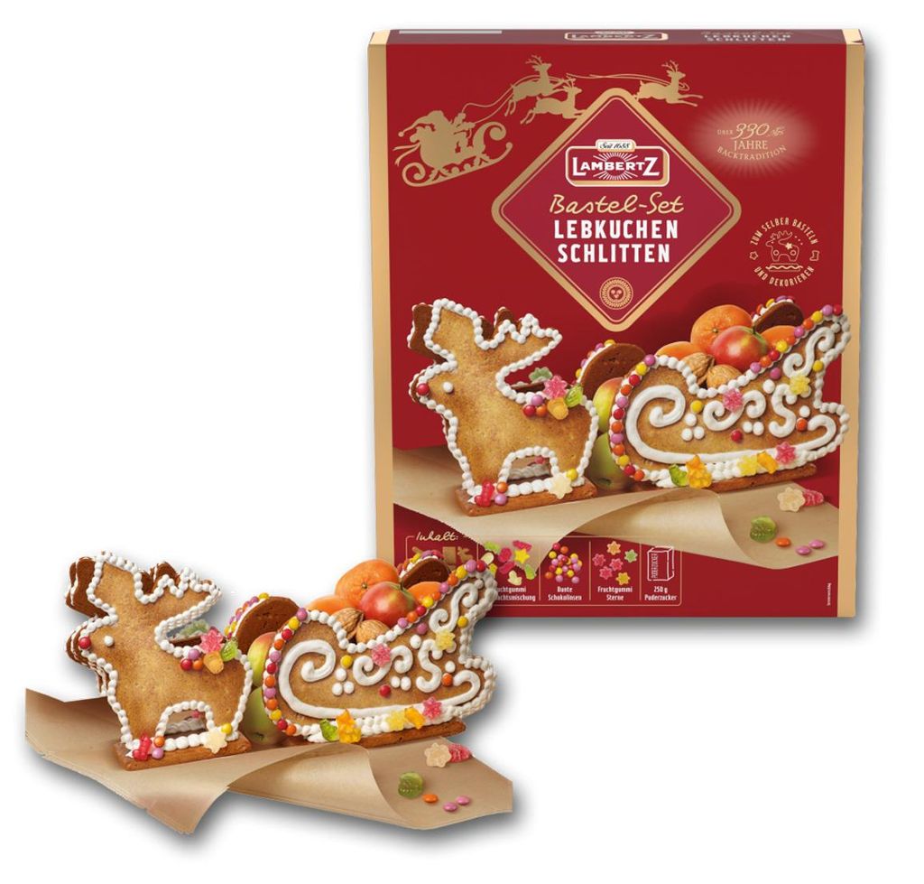Lambertz perníkové sáňky řemeslná sada na zdobení 828g Obrázek produktu 