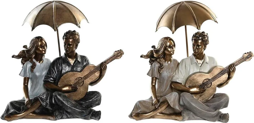 Figurine de Mariage Multicolore 17 cm - Ensemble Décoratif Lot de 2 DKD