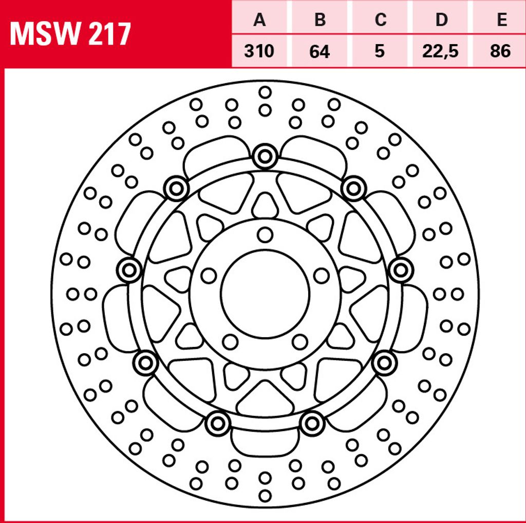 TRW Bremsscheibe Allround schwimmend MSW217 GSX-R750W GR7BB Produktbild 