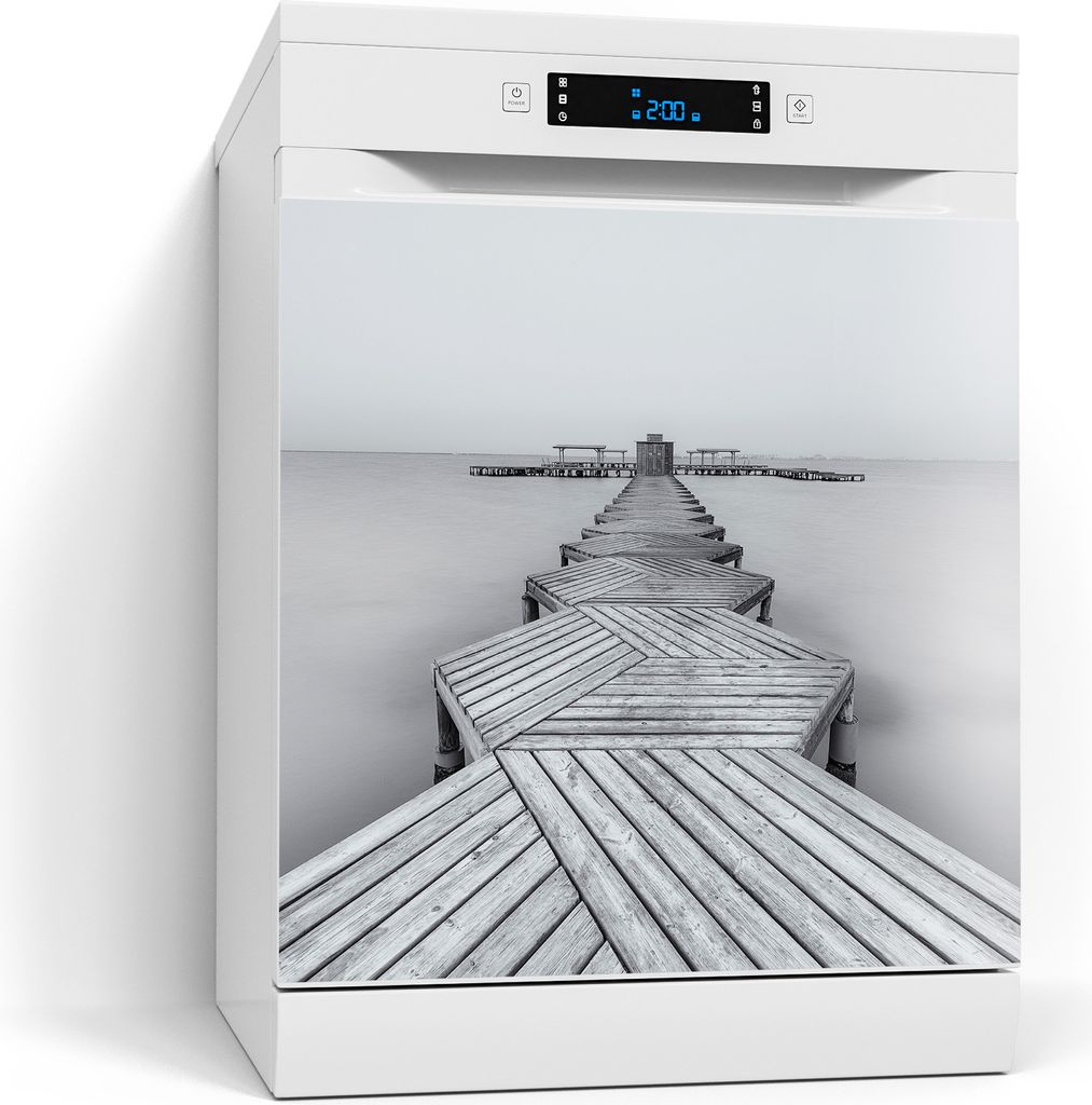 DEQORI Magnetmatte Spülmaschine beschreibbar 60x60 cm 'Nebelweg zur Stille' Magnetfolie