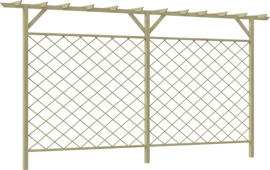 Möbel Garten-Gitterzaun mit Pergola-Oberteil Holz - Sonstige Handwerkzeuge 41726