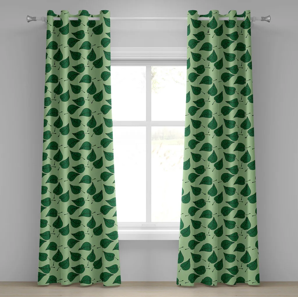 Tende Cool ABAKUHAUS Verde Foglia 280x175 - Design Doodle Botanico
