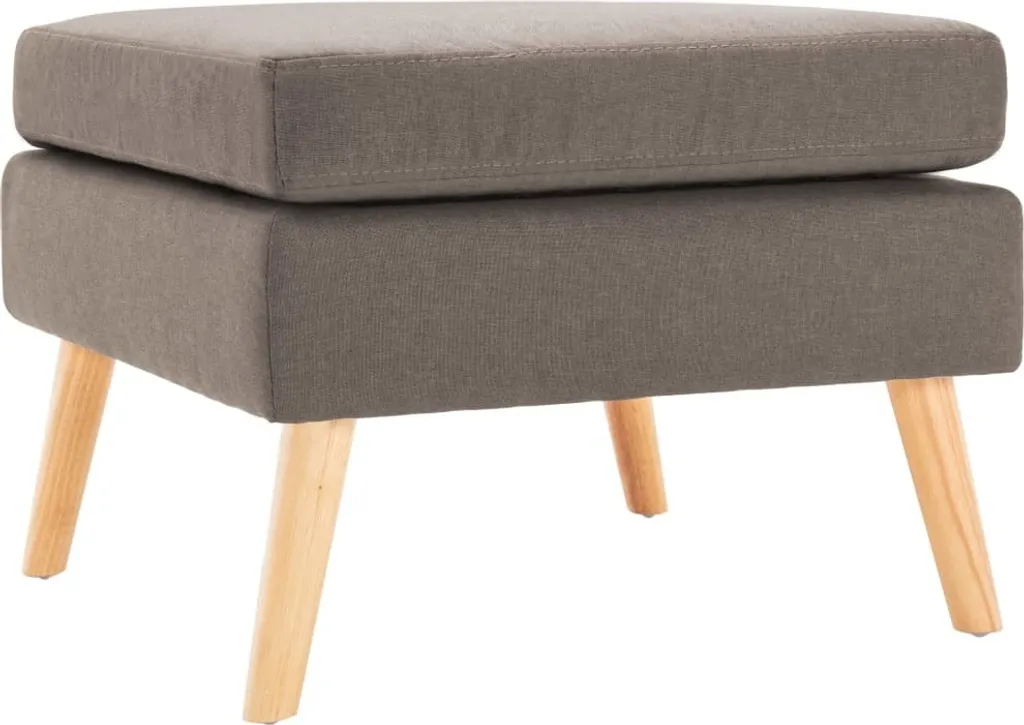 BEI CLORIS Pouf Tissu Taupe Nouveau6046197 - Siège d'Appoint Confortable