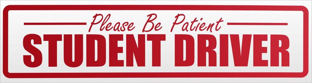 Kiwistar Please Be Patient Student Driver Magnetschild Schild magnetisch - 45cm Rot - reflektierend - Magnetfolie für Auto PKW Kfz