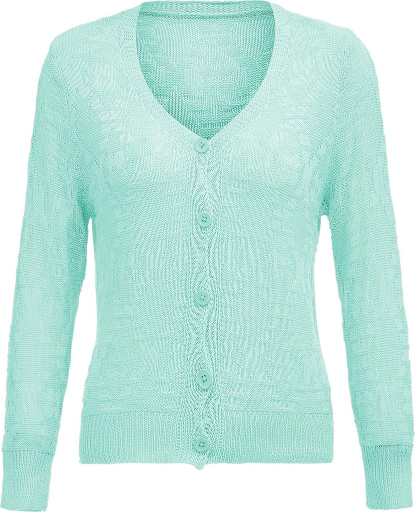 YASANNA damen strickjacke - lagune, XS/S