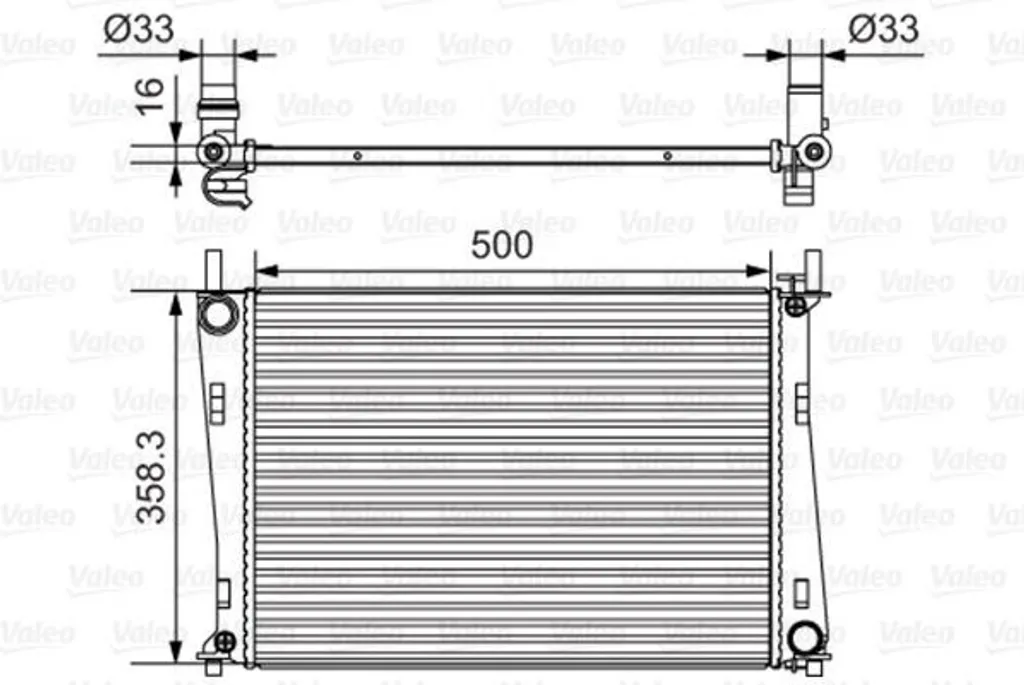 Radiateur Valeo 734273 Haute Performance avec Faisceau en Aluminium