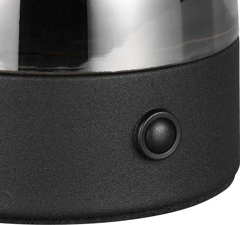 Lampe de table LED noir en verre fumé avec Touchdimmer hauteur 18 cm