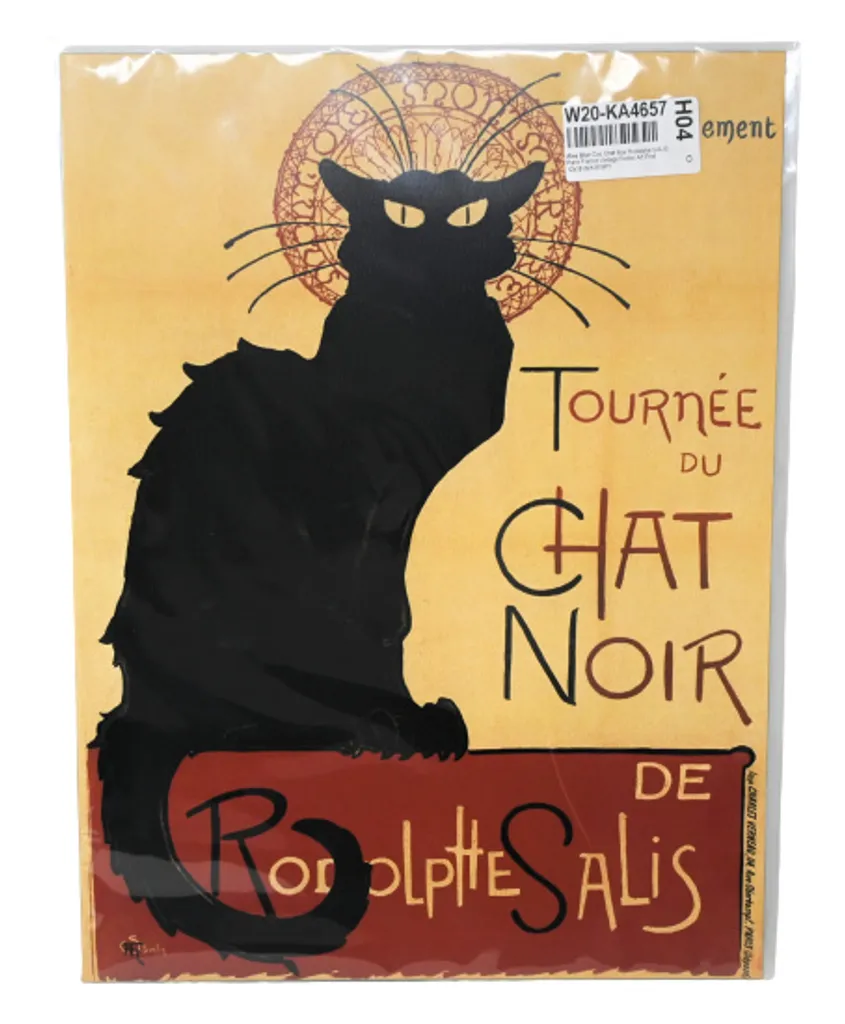 Affiche Le Chat Noir Rodolphe Salis Paris Vintage - Poster 30 x 41 cm