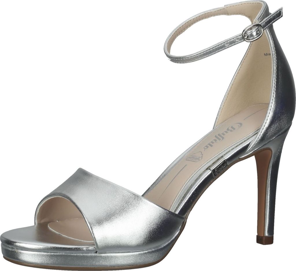 Buffalo Ronja - Sandal Heel - Imi Nappa - Silber Leder Größe: 42 Normal