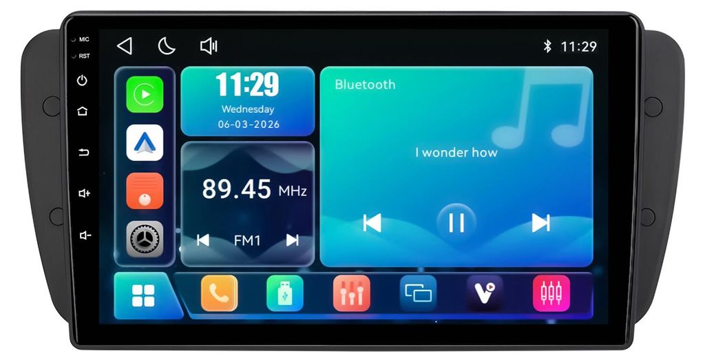 Nachrüst-Radio 9 Zoll für Seat Ibiza IV mit CarPlay & Android wireless USB Auto Navi Bluetooth 5.1 RDS