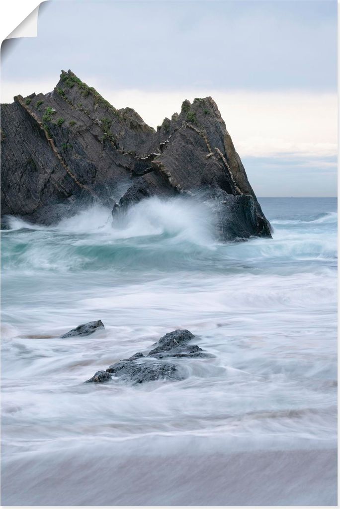ARTland Poster Stürmische See an der Nordküste Spaniens Größe: 40x60 cm