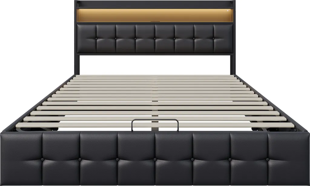 Lit intelligent 160x200 avec éclairage LED et prises USB intégrées - 14