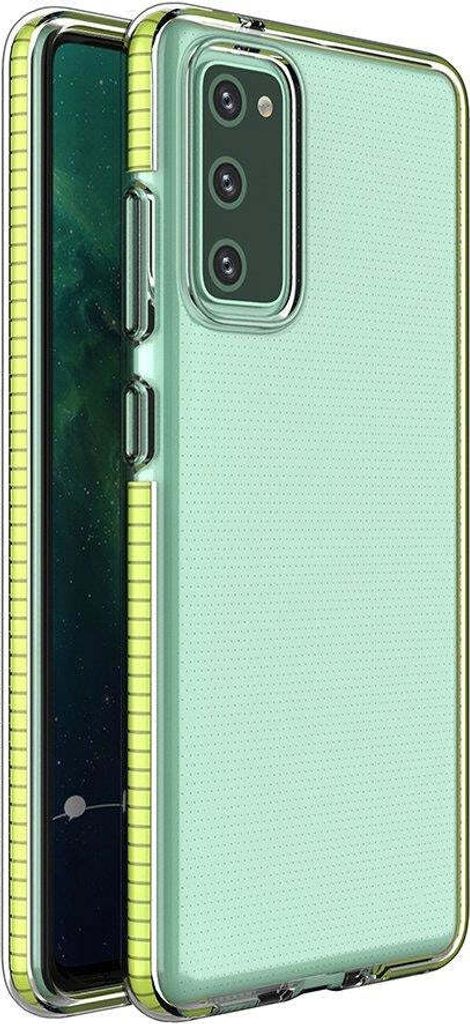 Spring Case Gel-Hülle mit farbigem Rahmen für Samsung Galaxy S21+ 5G (S21 Plus 5G) Gelb