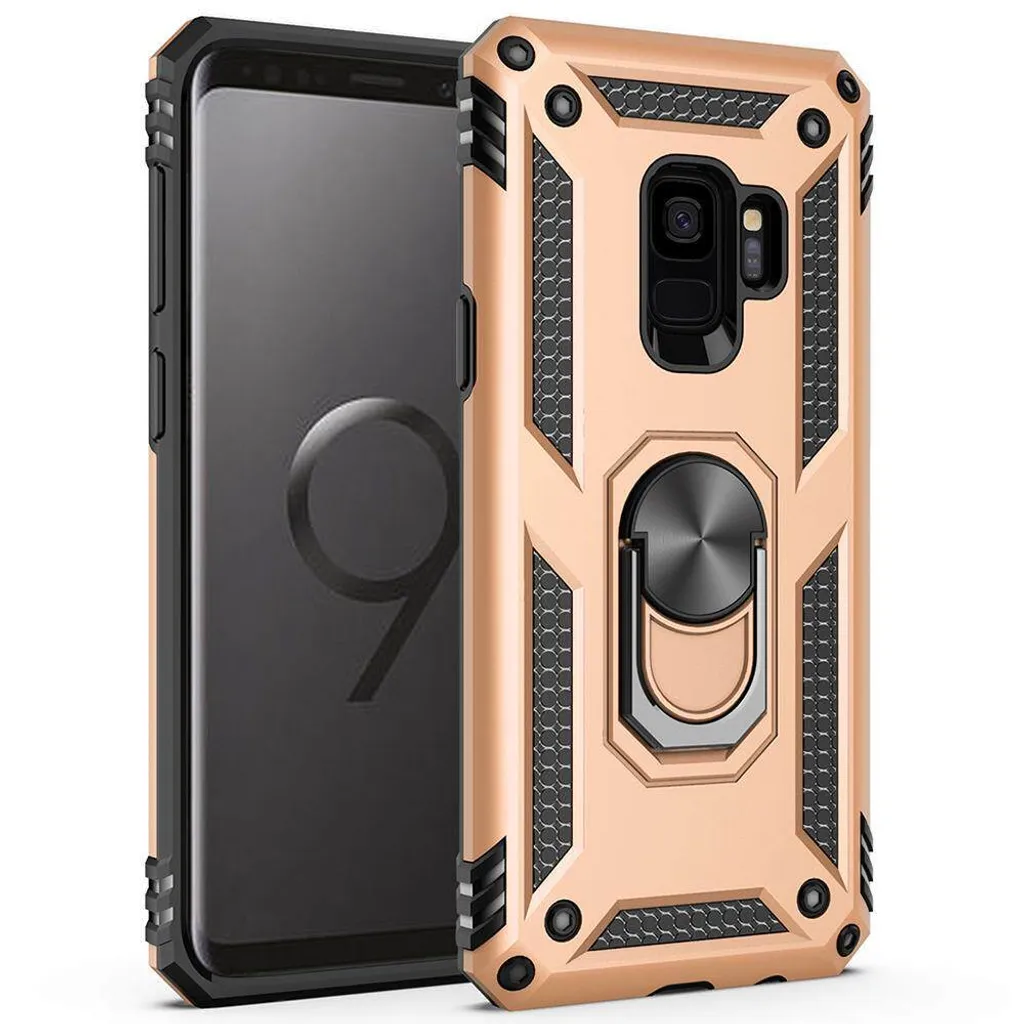Custodia Samsung S9 con Supporto Anello Oro: Stile e Sicurezza