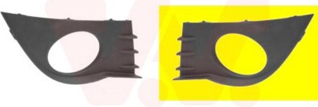 VAN WEZEL Lüftungsgitter Grill Stoßfänger für RENAULT Clio III Schrägheck (BR0/1, CR0/1) mit Loch/Löchern für Nebellampen