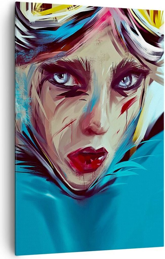 Bild auf Leinwand - Leinwandbild - Einteilig - Stück Modern Frau - 80x120cm - Wand Bild - Wanddeko - Wandbilder - Leinwanddruck - Wanddekoration -...