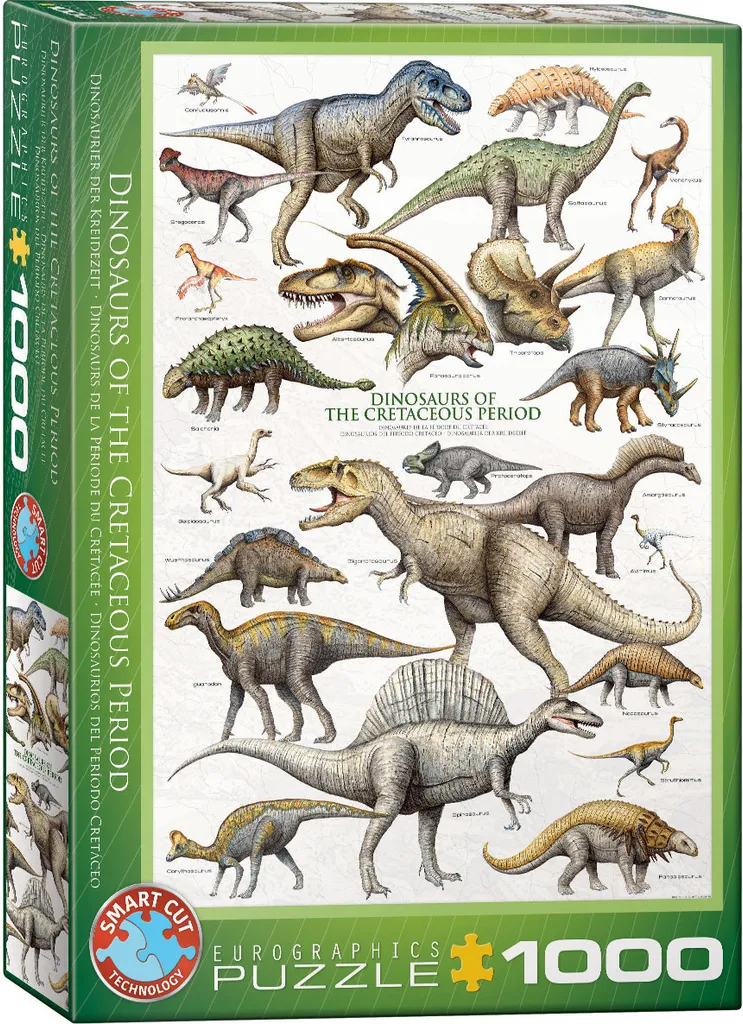 Grand puzzle Dinosaures 1000 pièces et set de 3 outils de montage luxe
