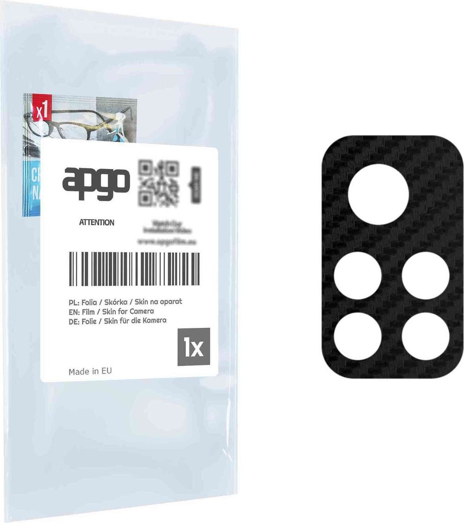 apgo Objektivschutz-Folie, Kameraschutz kompatibel mit Blackview BV9200, Carbon-Imitation, Rückseite Schutzfolie für Kamera-Insel, Hinten Folie, ...