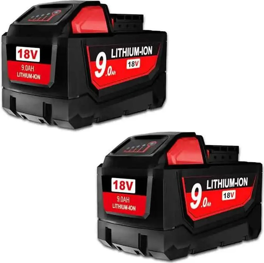 Pacco 2x Batteria 18V 9.0Ah Lithium - Massima Durata Garantita