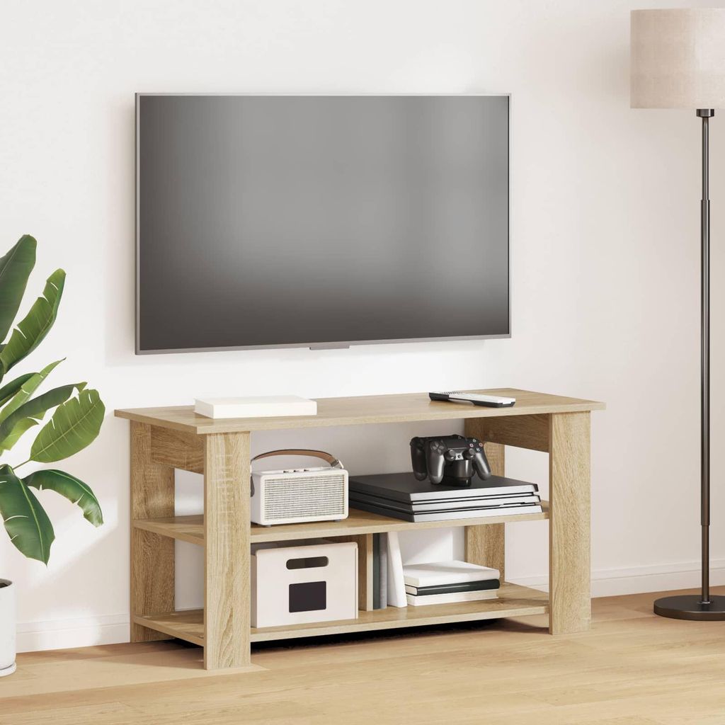 "Schlussverkauf" TV-Ständer moderne - Wohnzimmer Fernsehschrank - Sonoma-Eiche 100x40x50 cm C14720