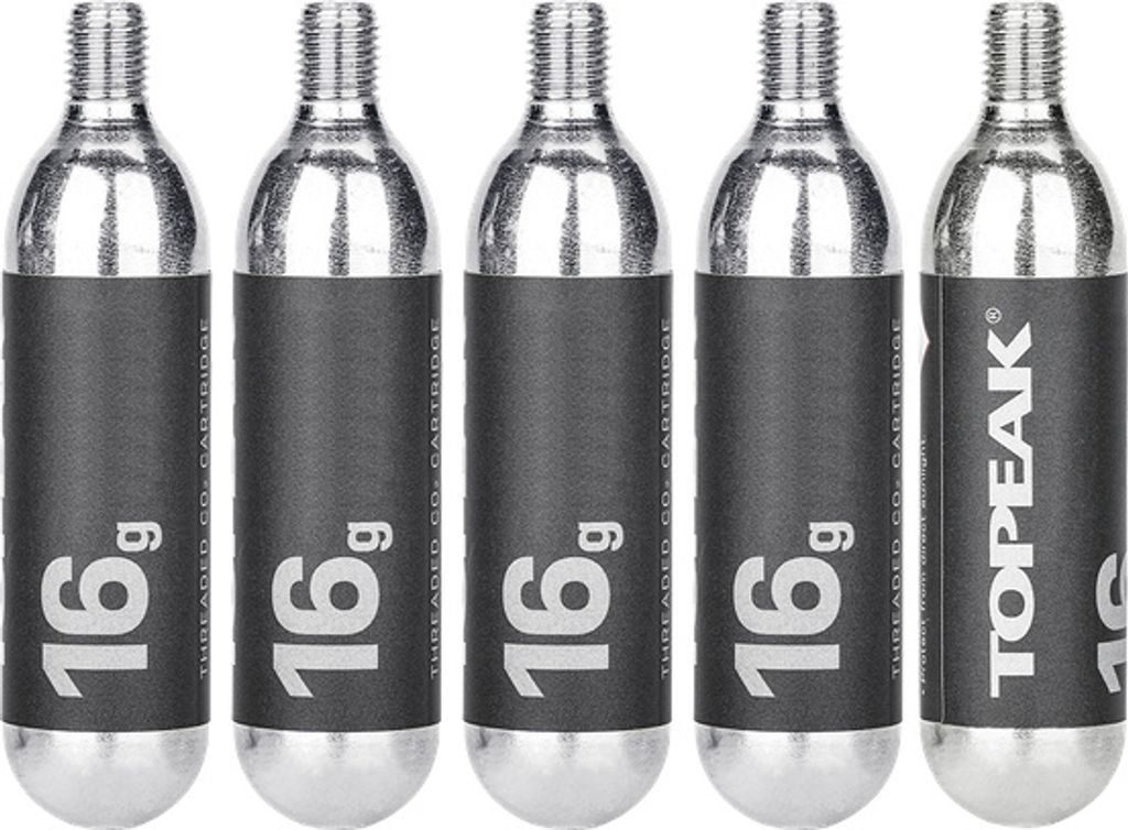 Topeak 16g CO2 Kartuschen mit Gewinde (5er Set) Produktbild 