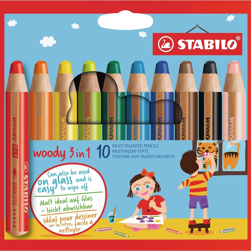 STABILO woody 3 in 1, Viacfarebný, 10 kusov Obrázok produktu 