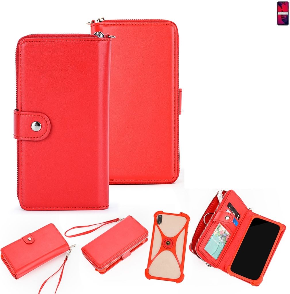 K-S-Trade 2in1 Schutz-Hülle Portemonnee Handy-Hülle mit Bumper kompatibel mit Huawei P20 Pro Dual-SIM Schutz-Hülle Telefon-Hülle Case Etui