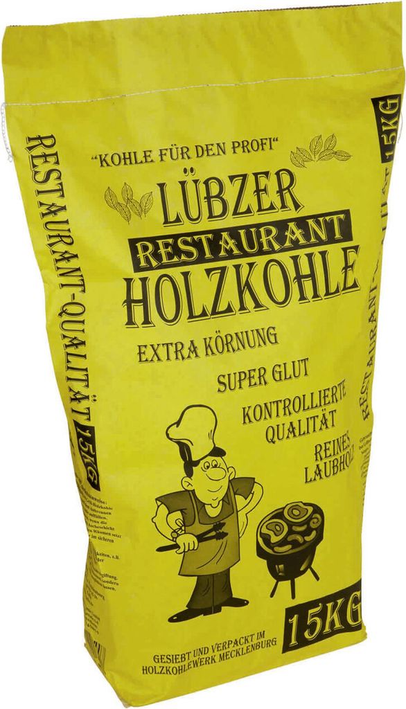 Favorit Grill Holzkohle 15 kg Kohle aus Laubholz, Qualität-Grillkohle für Profis