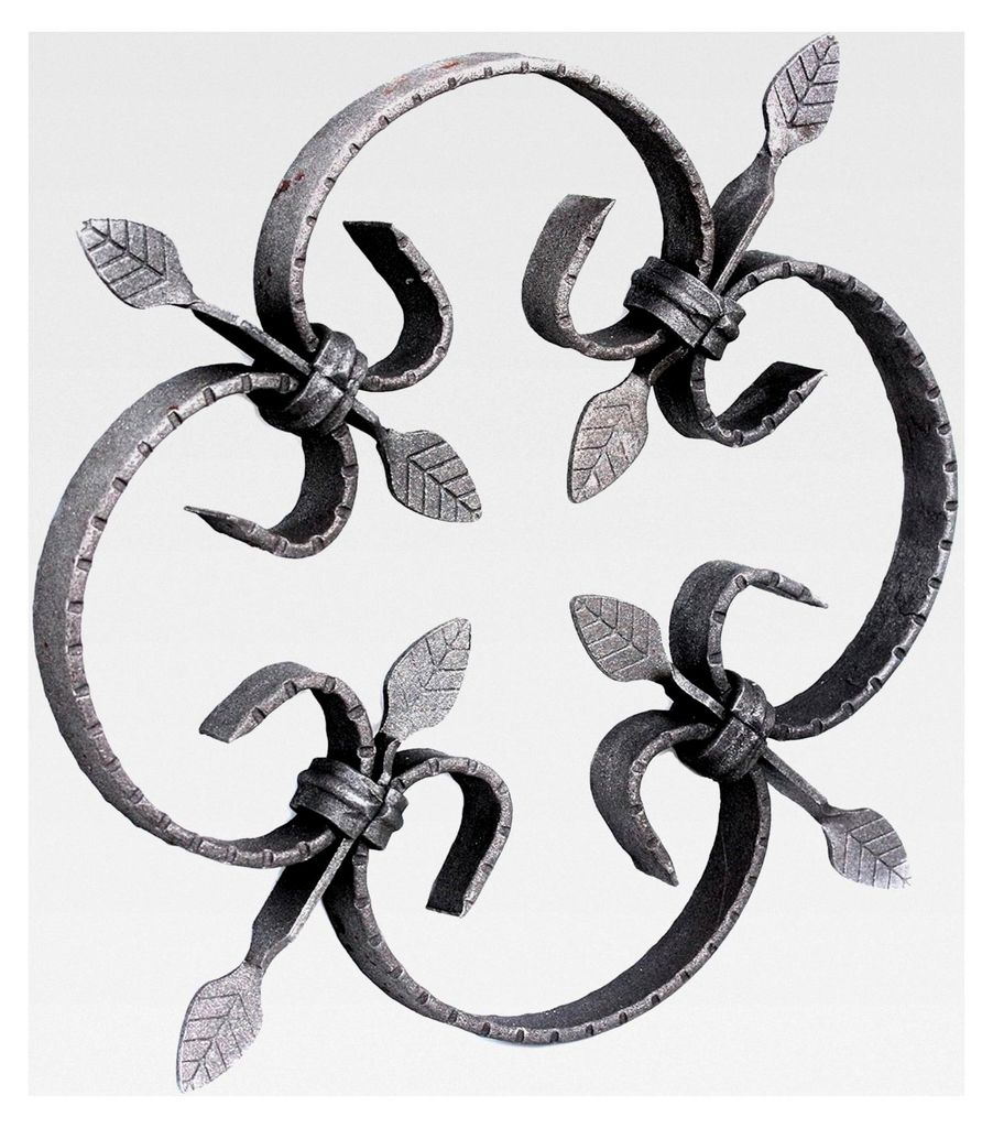 Schmiedeeisen Ornament, Zierelement für Fenstergitter, Geländer, Zaun, Gartentür und mehr