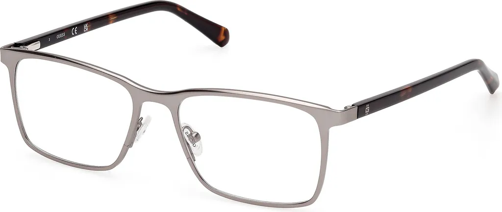 Monture de lunettes homme Guess GU50193 en métal gris mat taille 58