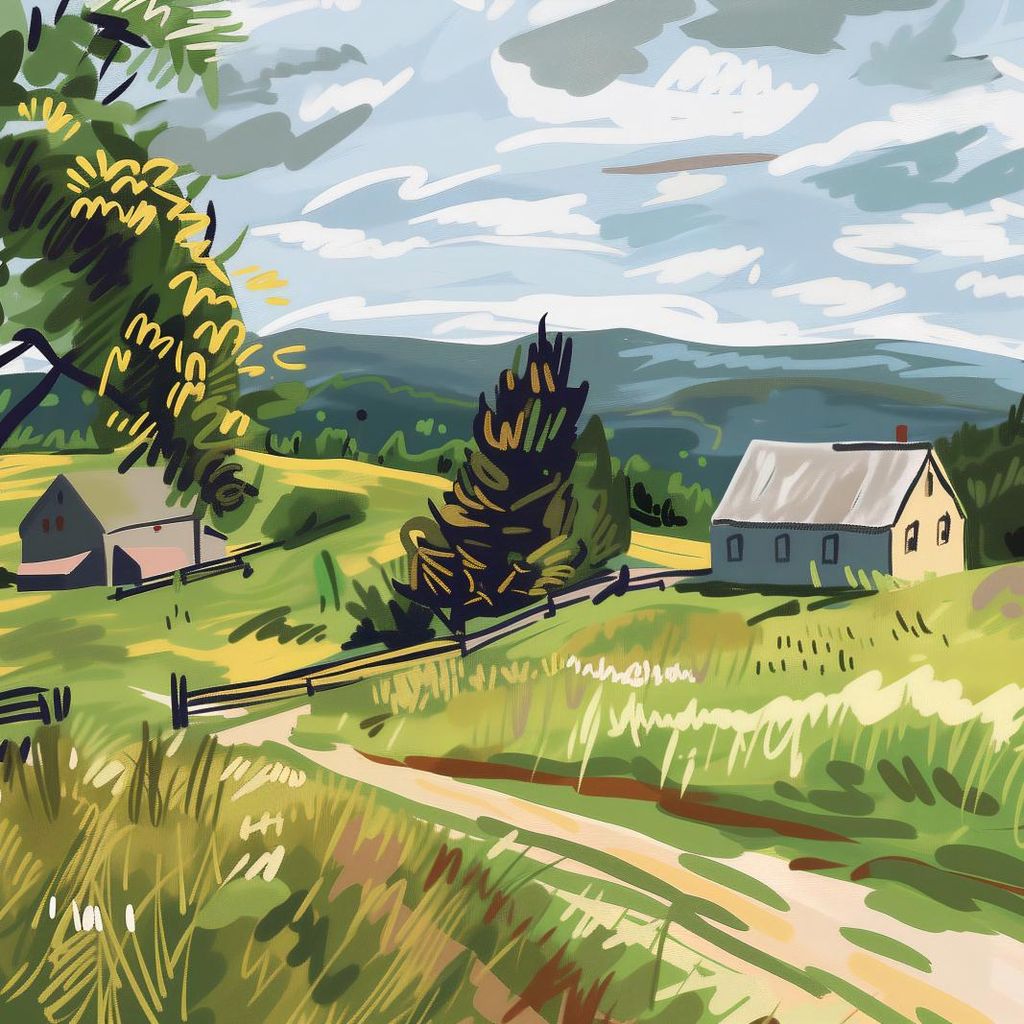 Plakat 60x60cm Üppiges Land