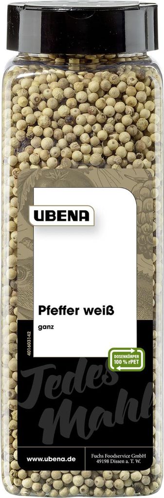 UBENA Pfeffer weiß ganz Gewürz, 600,0 g Produktbild 