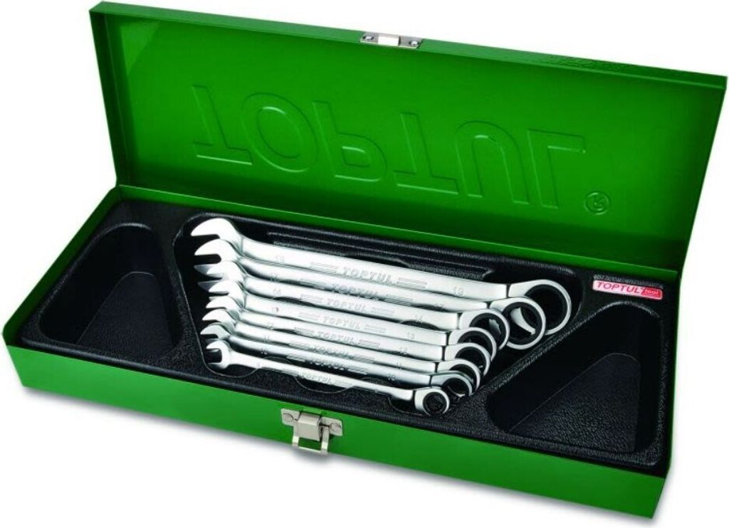 TOPTUL Doppel-Gabelschlüsselsatz GAAD0810 Chrom-Vanadium-Stahl 1.98kg