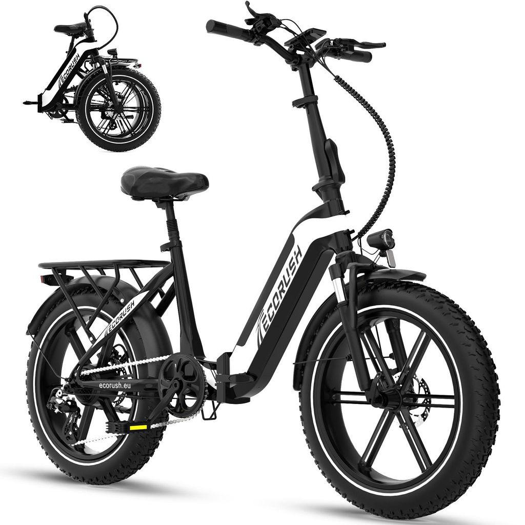 ECORUSH E Bike Klapprad, E-Bike mit 20×4,0 Zoll Fat Tire, Produktbild 
