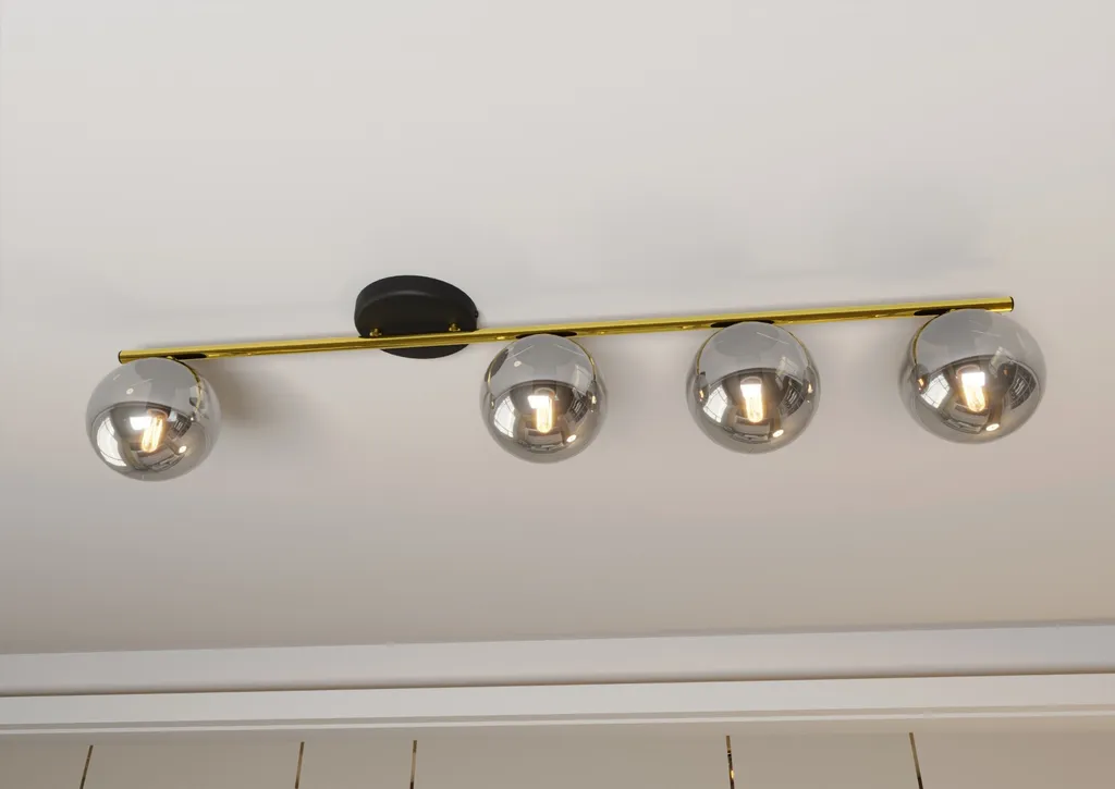 Plafonnier 4xE14 finition graphite MONZA, luminaire chic et robuste - 6