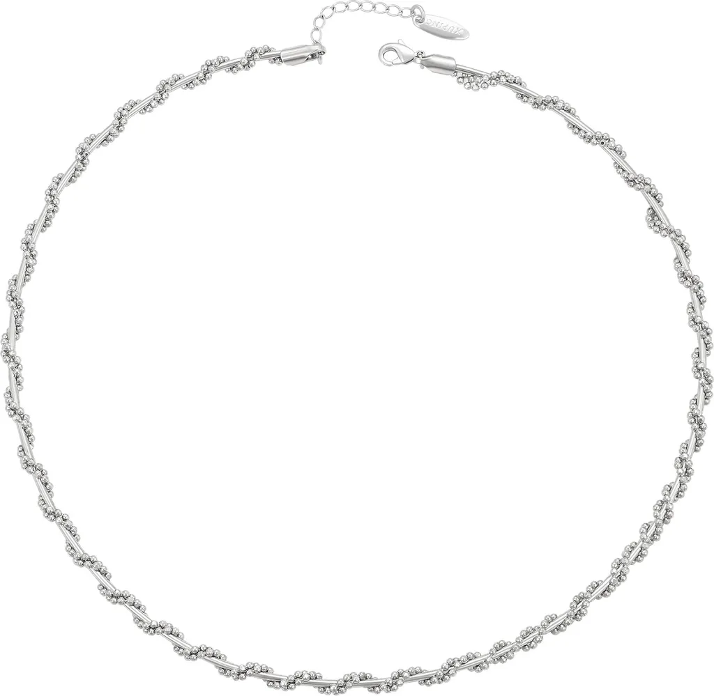 Collier Joella argent brillant taille unique avec fermoir sécurisé