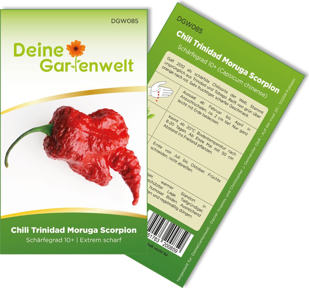 Chili Trinidad Moruga Scorpion Samen - Capsicum chinense - Produktbild