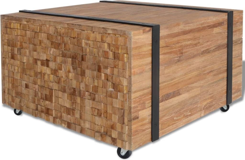 The Living Store Beistelltisch Teak 60x60x38 cm