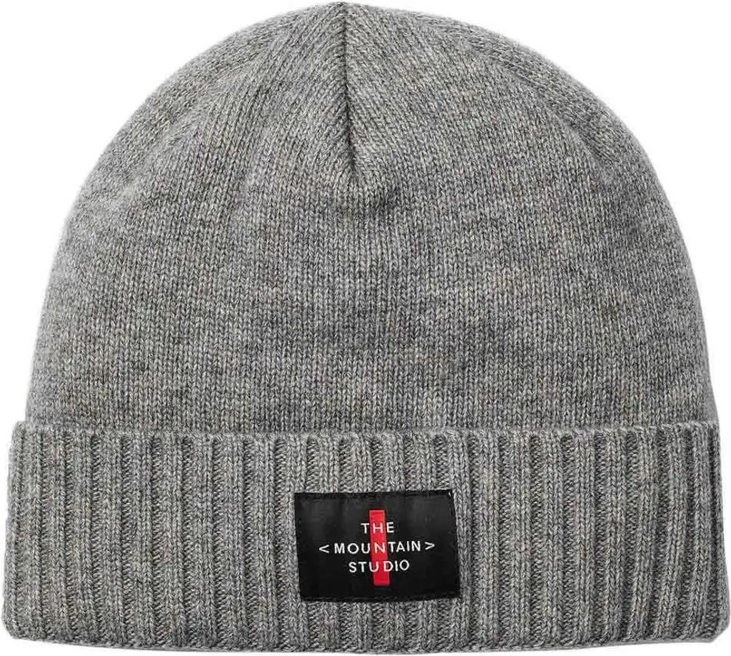 Bonnet chaud anti-froid The Mountain Studio Cachemire Gris Cross Logo