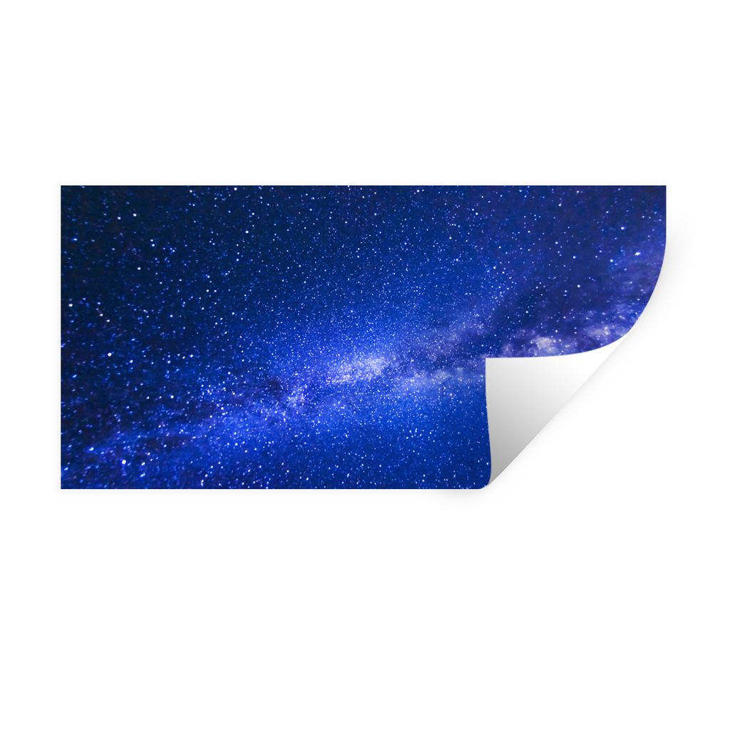 MuchoWow Wandtattoo Wandsticker Wandaufkleber Milchstraße am blauen Himmel 120x60 cm Selbstklebend und Repositionierbar - Sticker - Dekorfolie