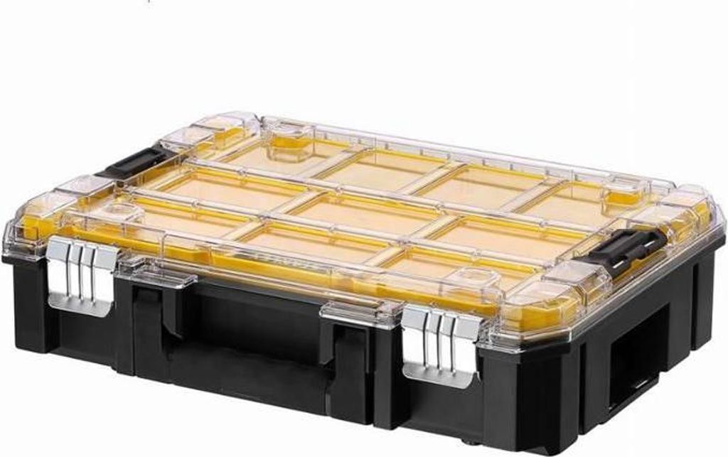 Stanley Fatmax PRO-STACK Organizer, 10 herausnehmbare Fächer, 7.8L, 440x337x119mm, Transparenter Deckel