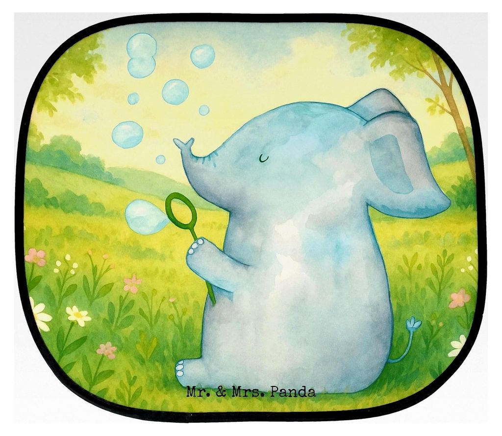 Sonnenschutz Auto Elefant Seifenblasen Design - Geschenk für Fenster und Blendschutz