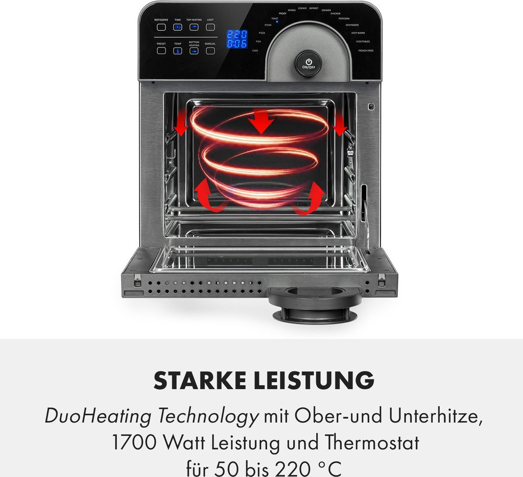 Klarstein AeroVital Cube Chef Heißluftfritteuse - 1700 W Produktbild 3
