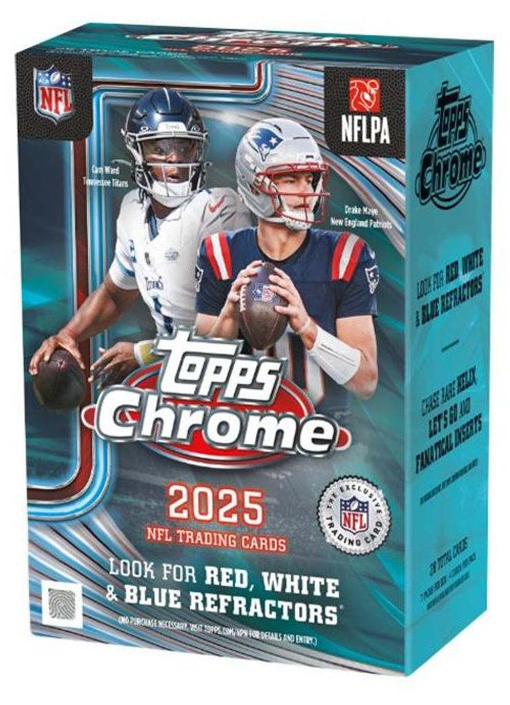 2025 Topps Chrome NFL Football Value Box Englisch Produktbild 