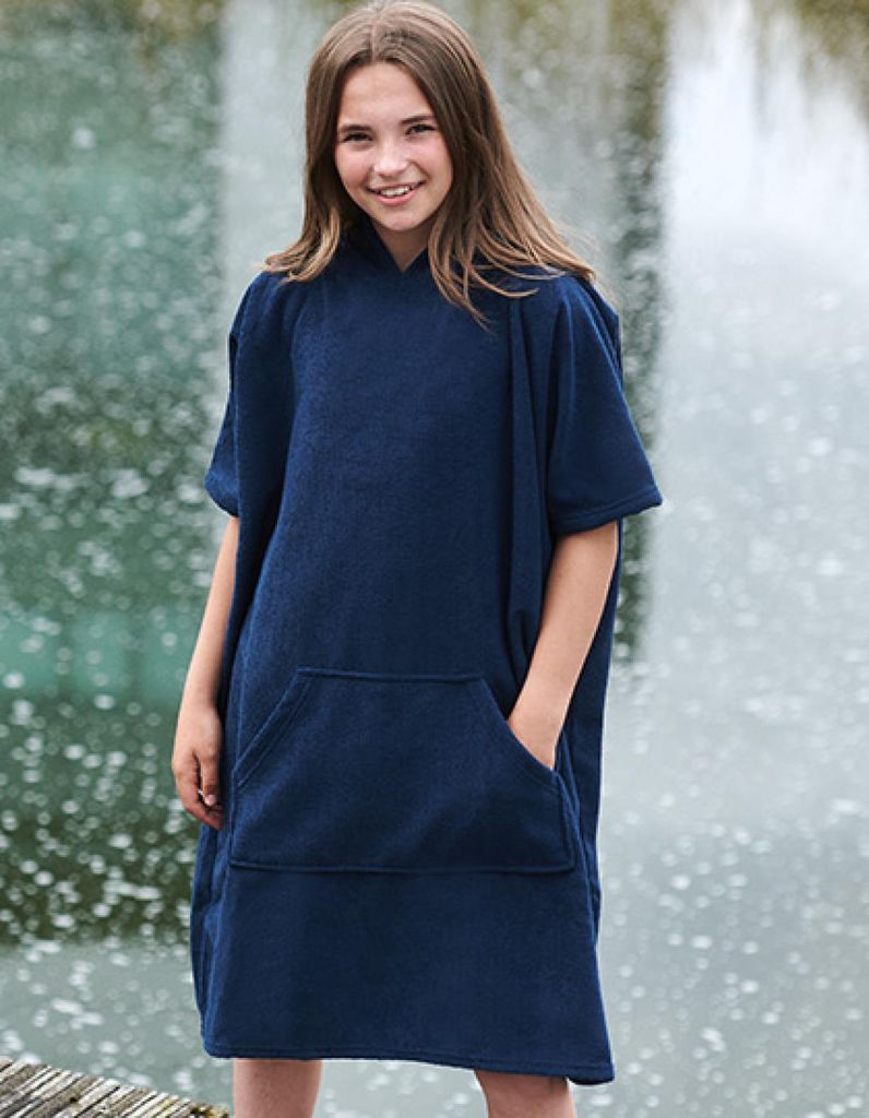Towel City TC811 | KidsŽ Towelling Poncho - Farbe: Navy - Größe: 10/13 years