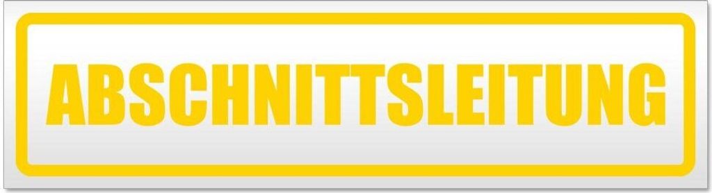 Kiwistar Abschnittsleitung Magnetschild Schild magnetisch - 30cm Gelb - Magnetfolie für Auto PKW Kfz
